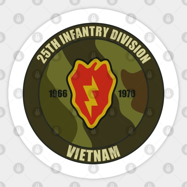 25th Infantry Division Vietnam Patch Sticker by TCP